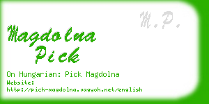 magdolna pick business card